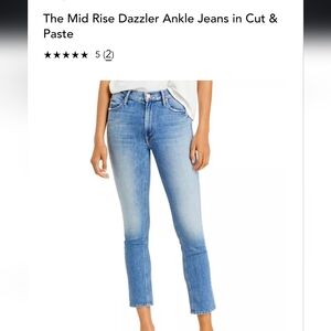 Mother Mid Rise Dazzler Ankle Jeans